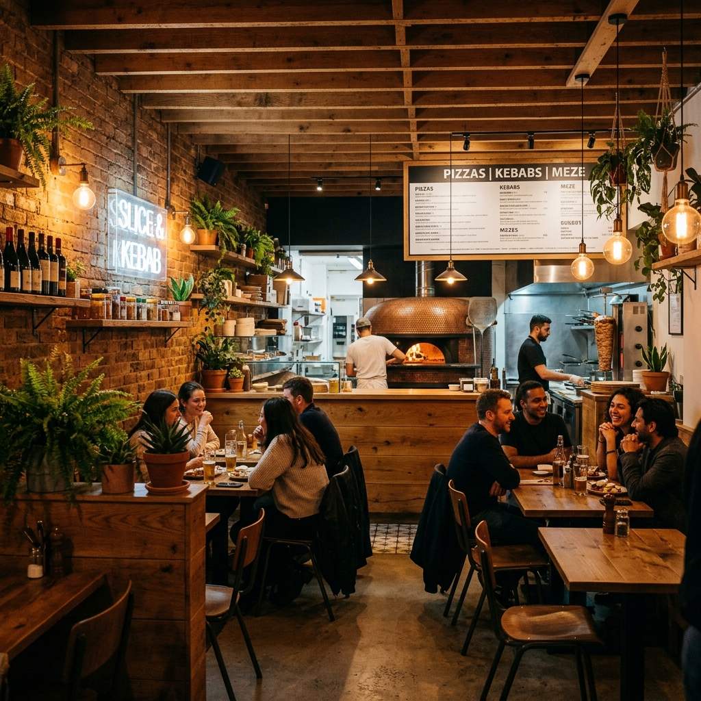 Intérieur de Curtis Pizzeria